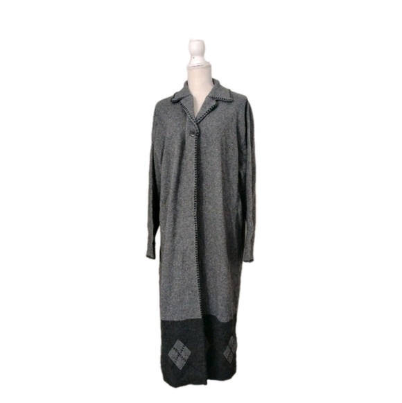 Jillian Jones Sweaters - Jillian Jones Lambswool Cardigan Sweater Duster Gray Plus Size 3X Women's